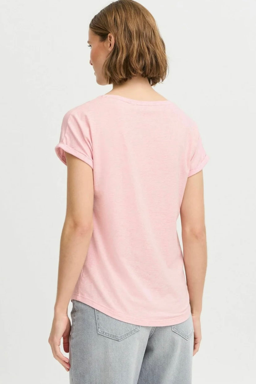 PAMILA T-SHIRT ROSEATE SPOONBILL MELANGE