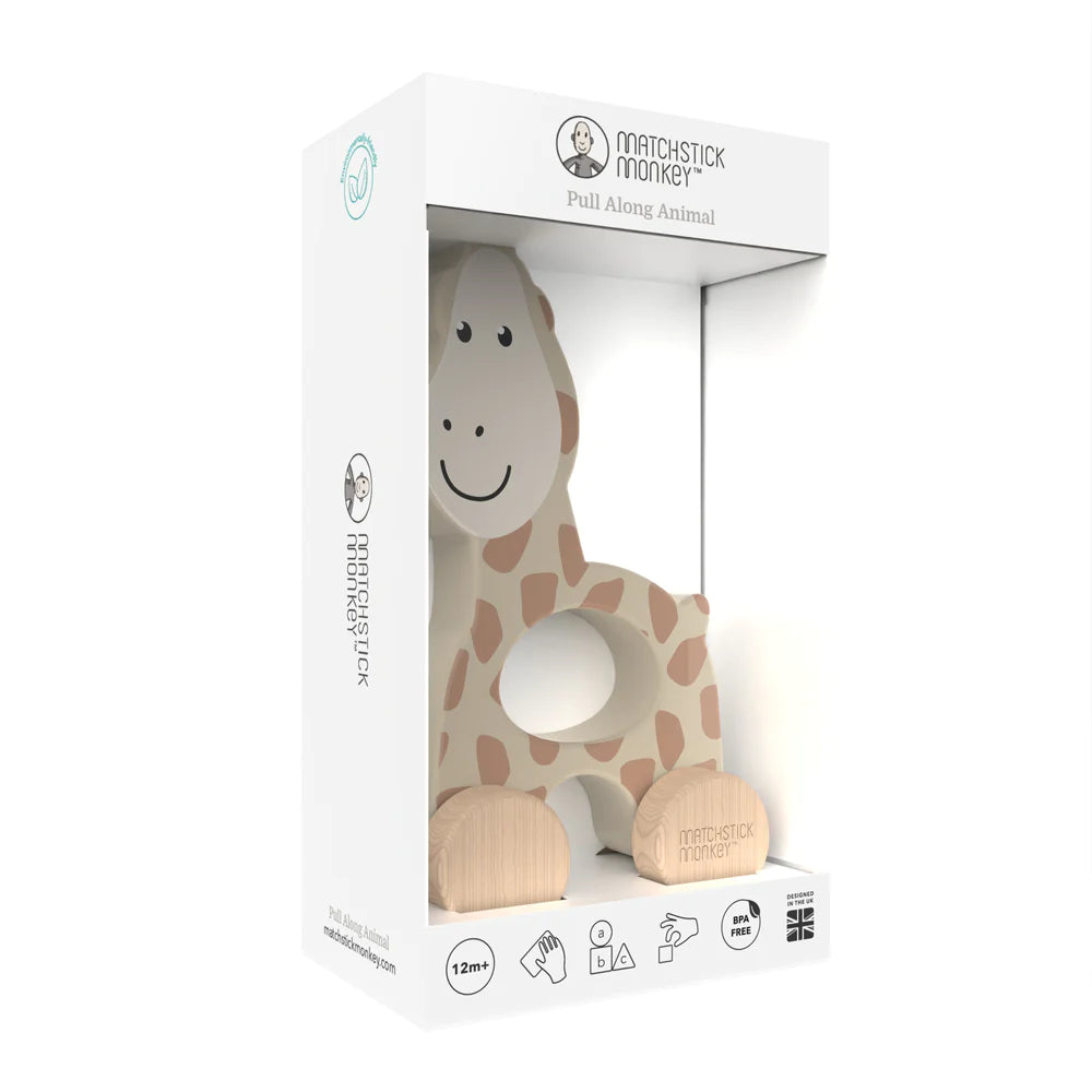 WOODEN PULL ALONG GIRAFFE TOY