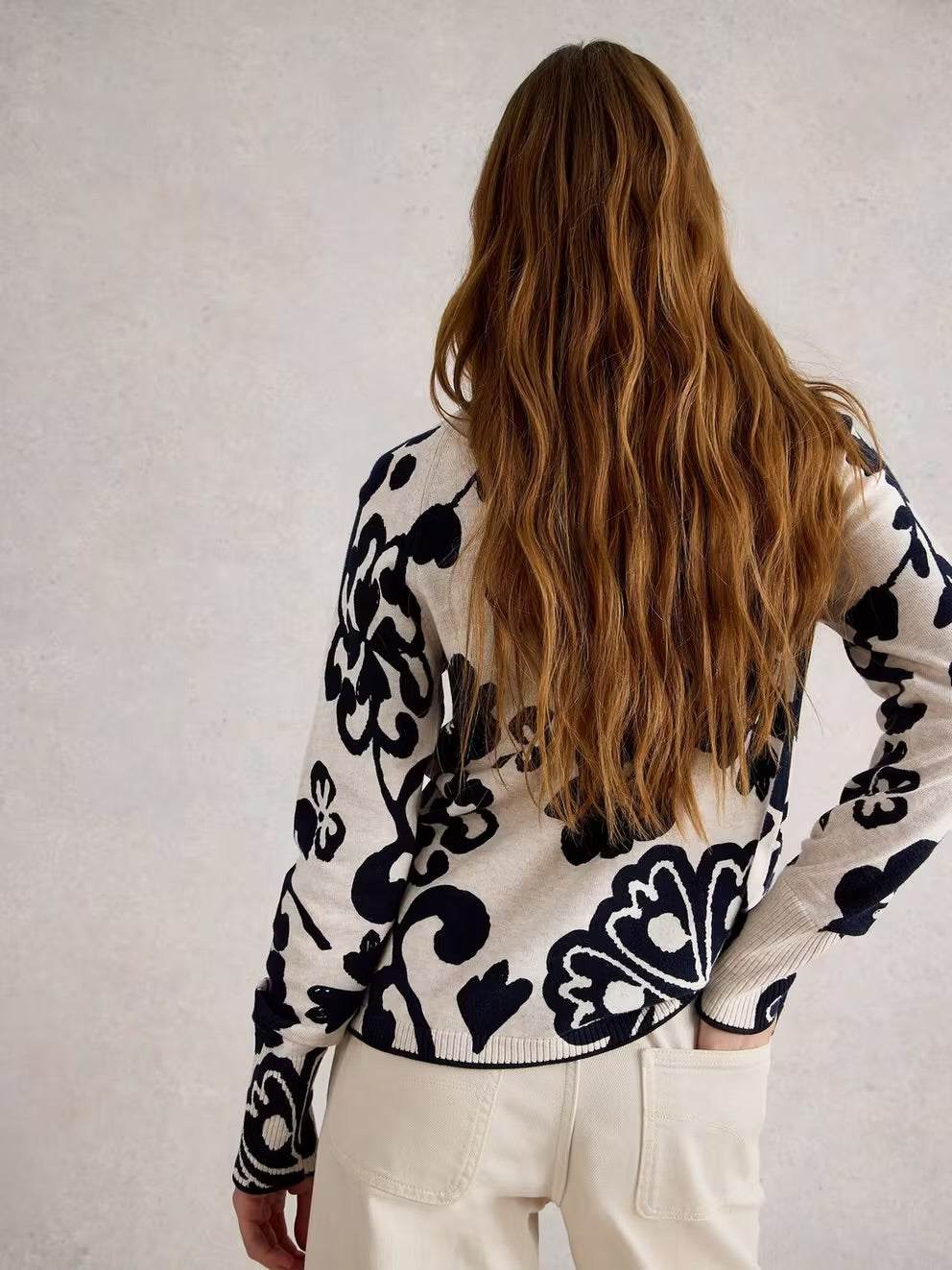 LULU PRINT CARDI NAT MLT