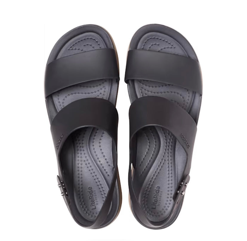 BROOKLYN LOW WEDGE BLACK/MUSHROOM WOMENS