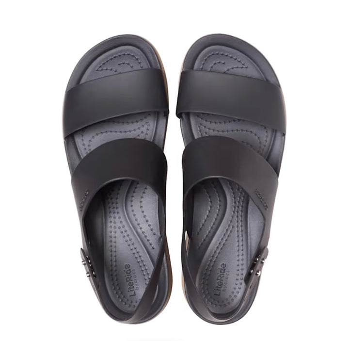 BROOKLYN LOW WEDGE BLACK/MUSHROOM WOMENS