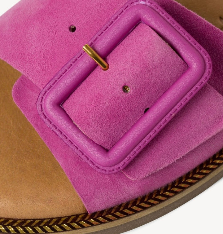 PINK LEATHER MULE