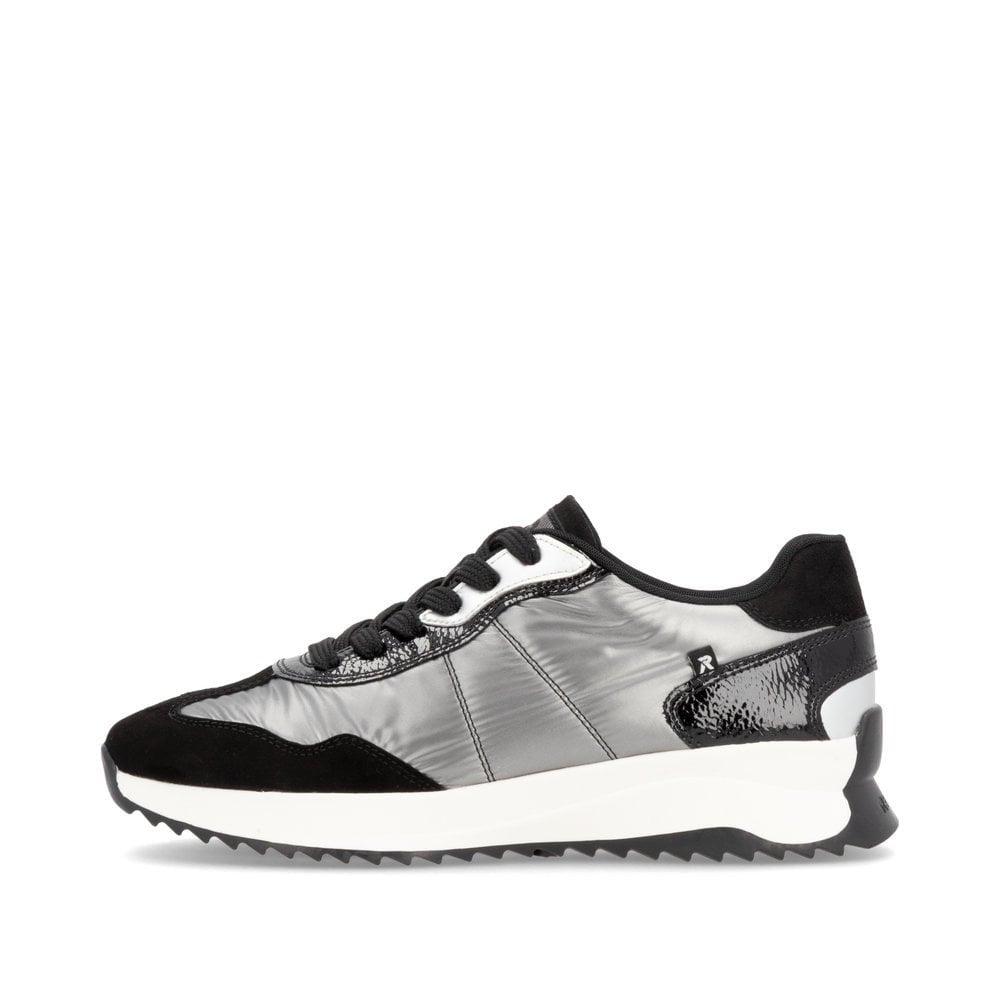 W1306-42 LADIES GREY COMBINATION SHOES