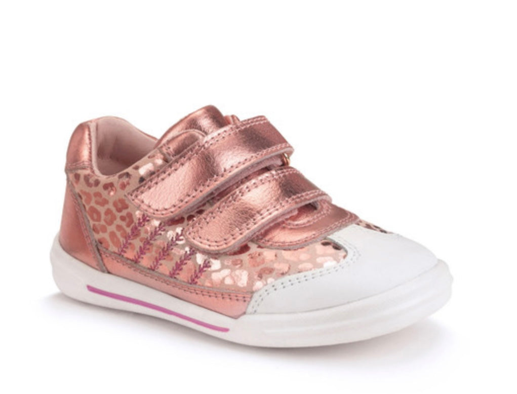 ROSE GOLD LEATHER ROUNDABOUT SHOE
