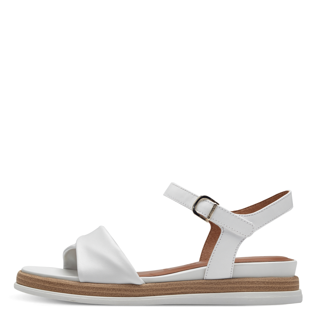 LOW WEDGE WHITE SANDALS