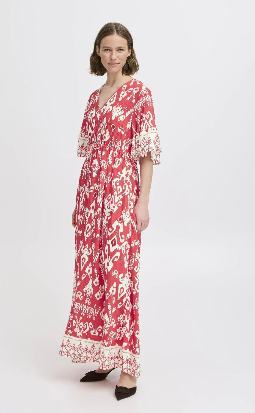 JASMINA DRESS FLAME SCARLETT ETH MIX