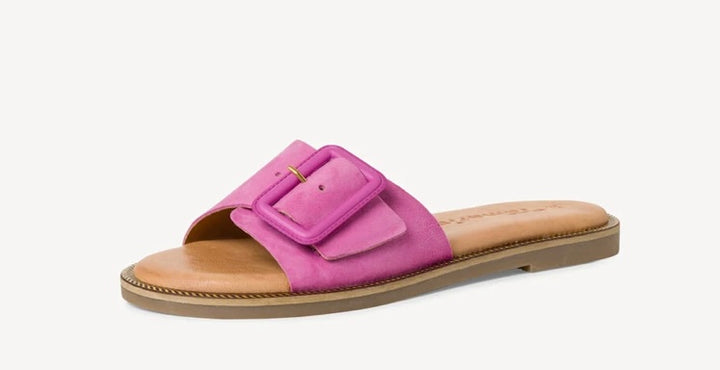 PINK LEATHER MULE
