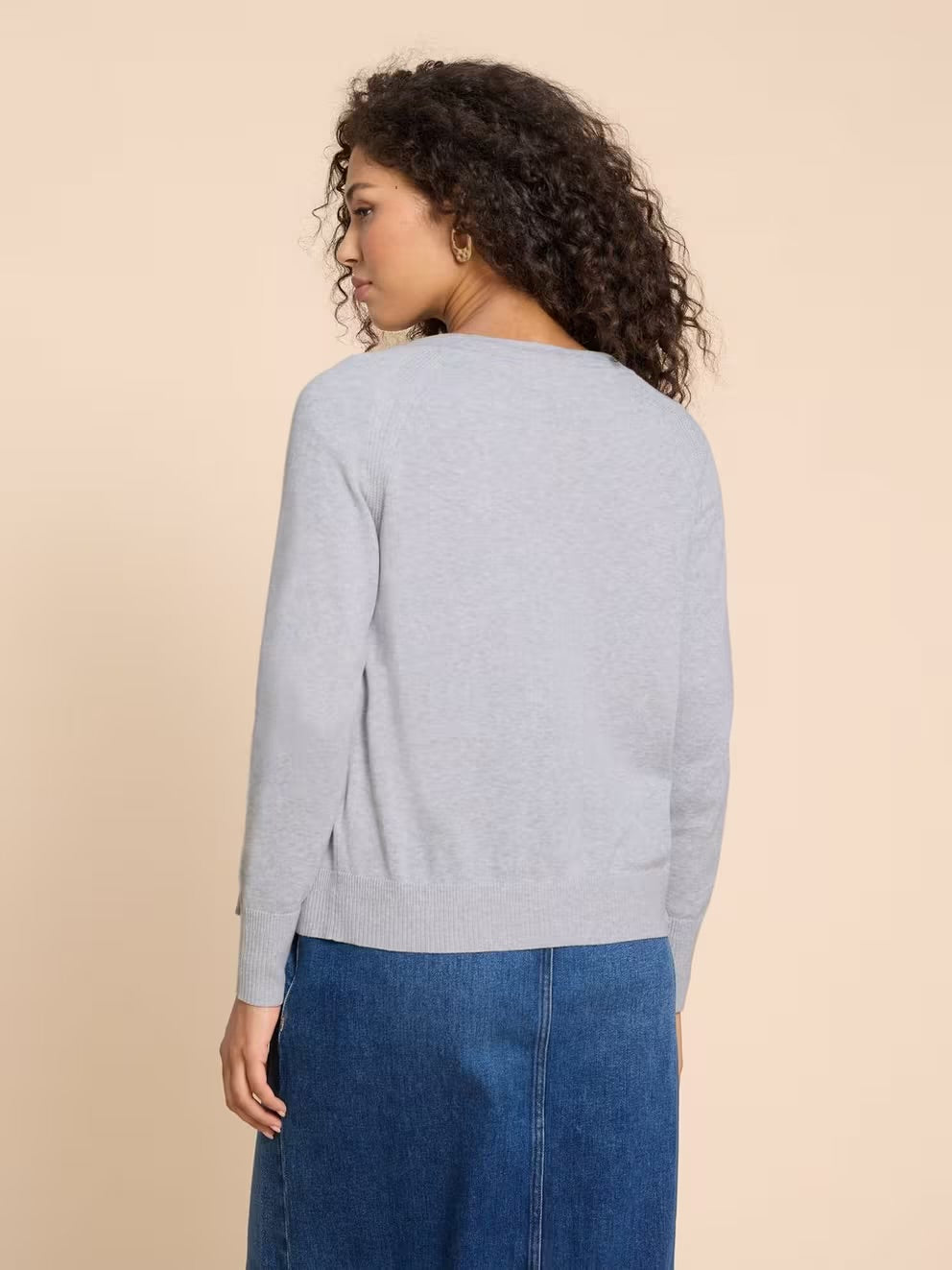LULU CARDI GREY MARL