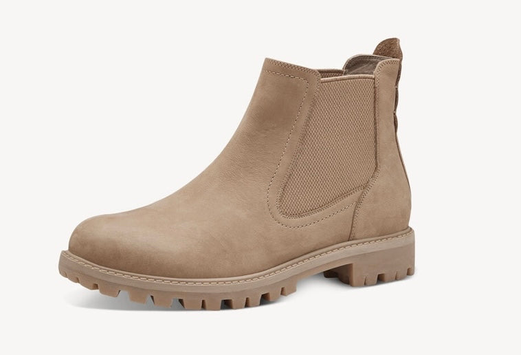 CAMEL LEATHER CHELSEA ANKLE BOOT