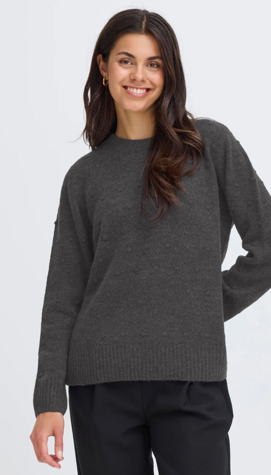 ELISE JUMPER GRAY PINSTRIPE MELANGE