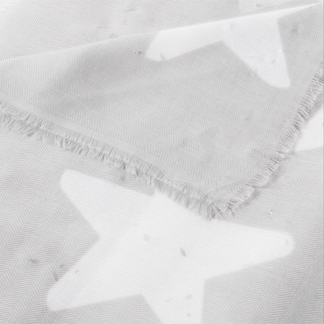 PRINTED FOIL SCARF STARSHINE PALE
