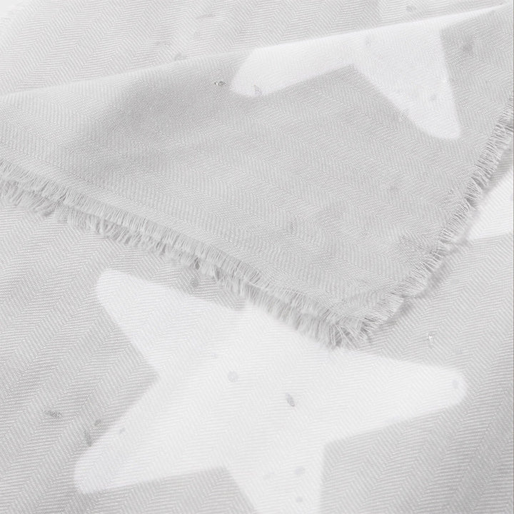 PRINTED FOIL SCARF STARSHINE PALE