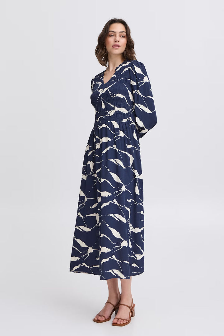 NAVY BLAZER MIX LALU DRESS