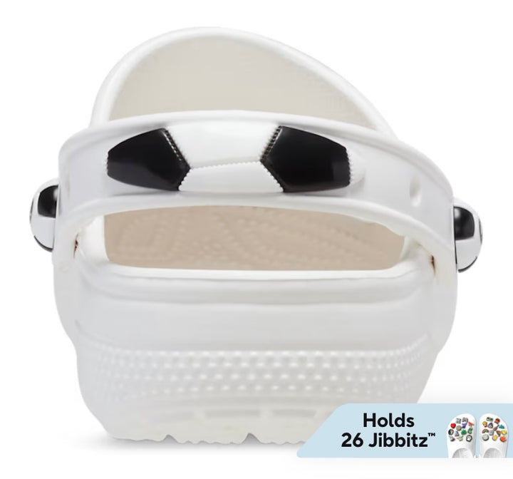 CLASSIC SOCCER BALL CLOG T WHITE/BLACK