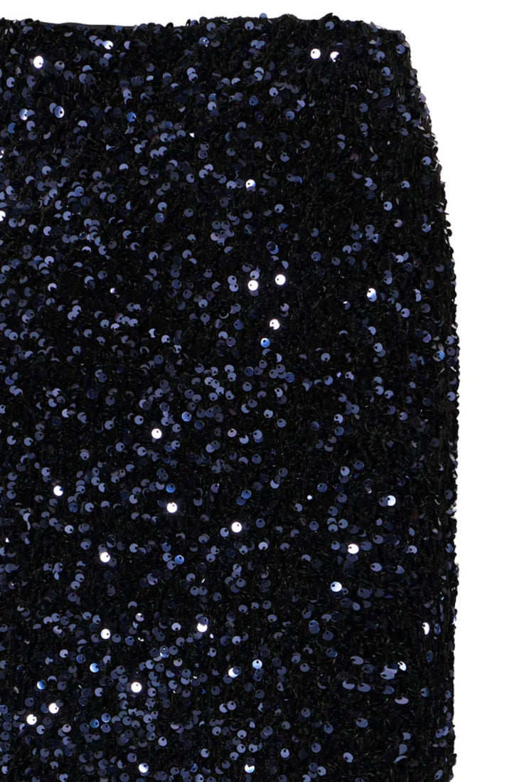 PAILLET SKIRT EVENING BLUE SEQUIN MIX