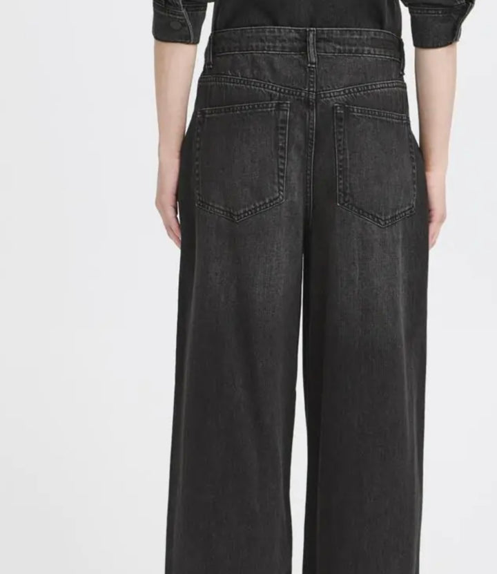 KANOA WIDE JEANS BLACK DENIM