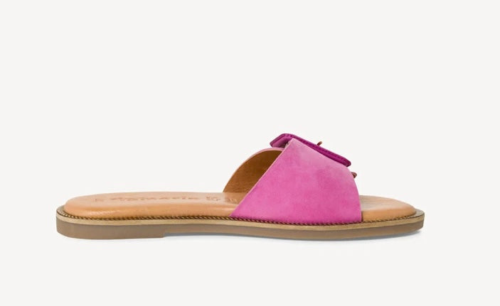 PINK LEATHER MULE