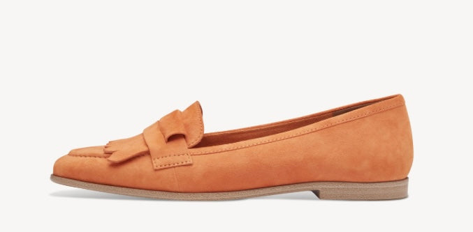 ORANGE LEATHER LOAFER