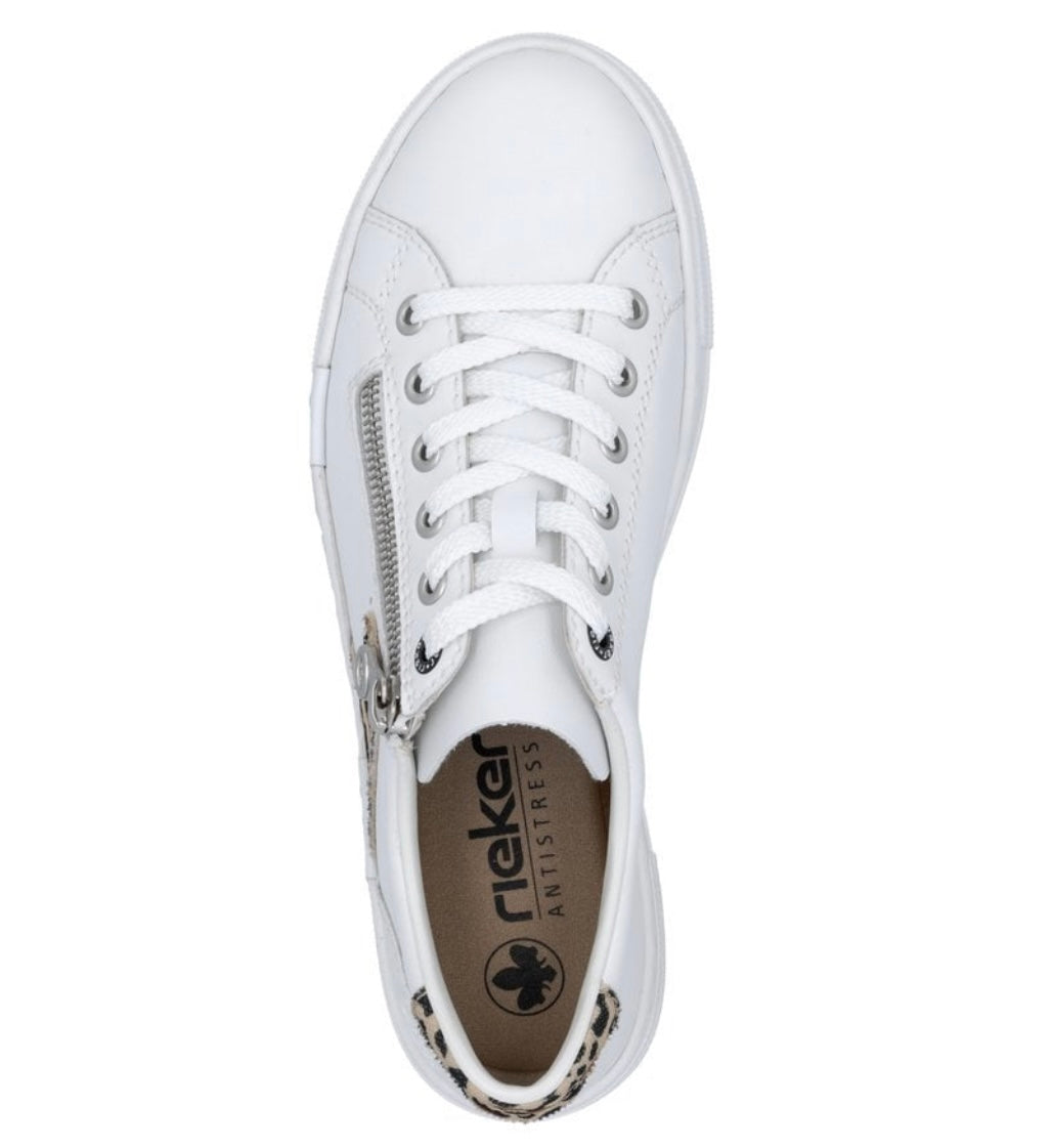 N4924-81 WHITE COMBINATION  ZIP SHOES