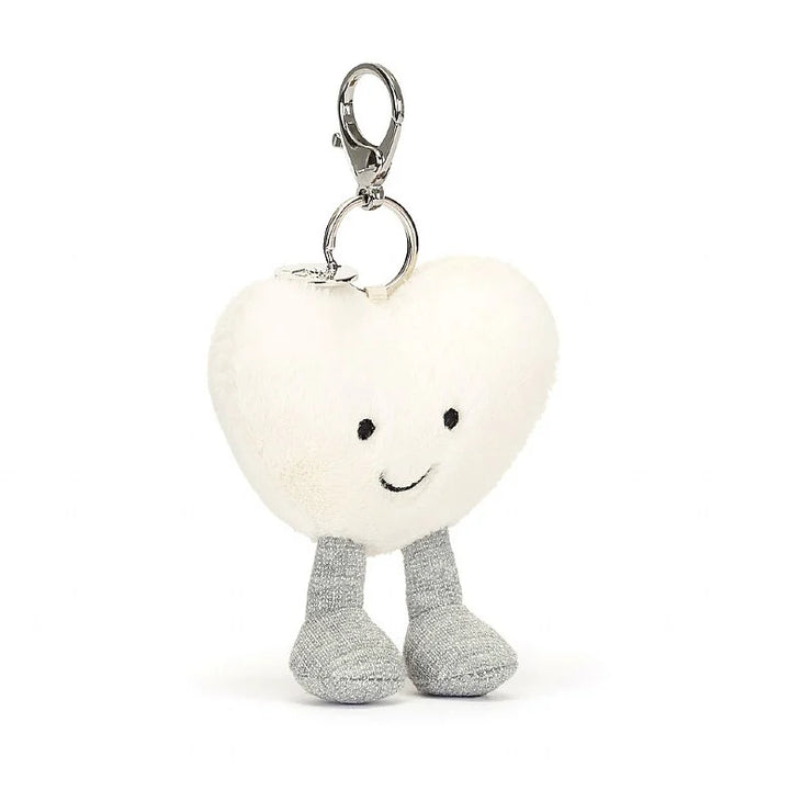 AMUSEABLES CREAM HEART BAG CHARM