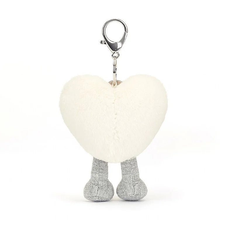 AMUSEABLES CREAM HEART BAG CHARM