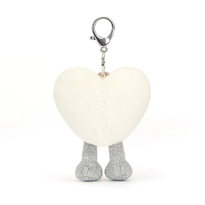 AMUSEABLES CREAM HEART BAG CHARM