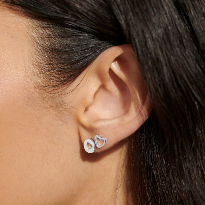 LIFES A CHARM 21ST BIRTHDAY SILVER PLATED EARRING SET