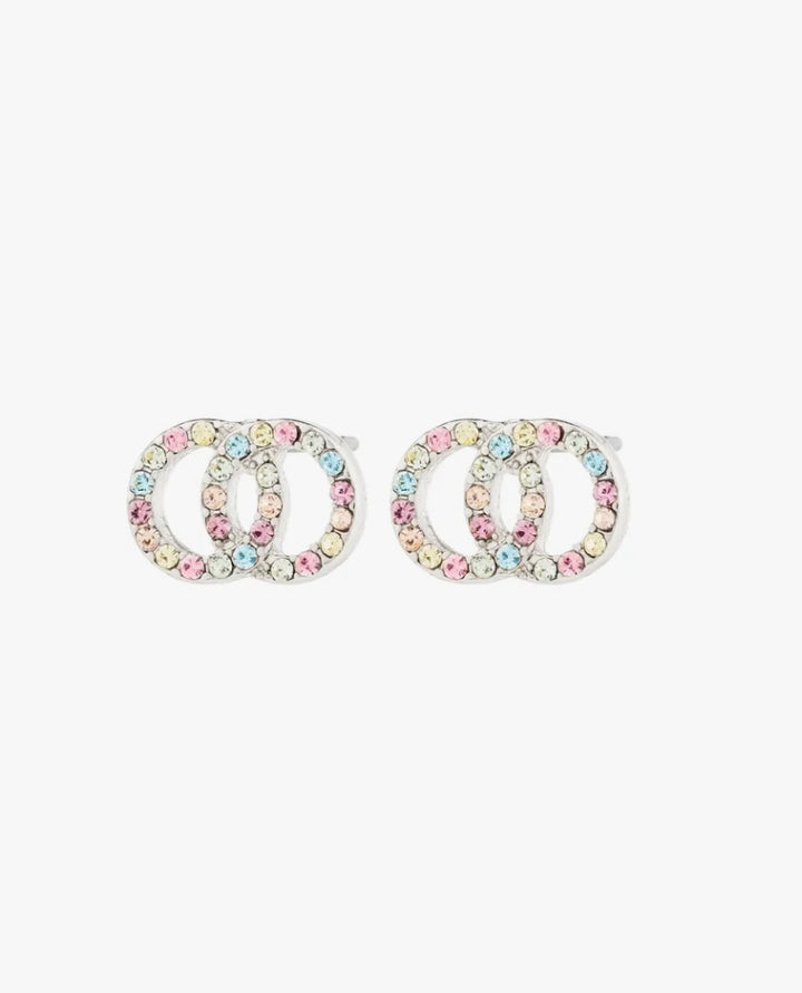 JOLINA RECYCLED EARRINGS SILVER PLATED/ MULTICOLOUR