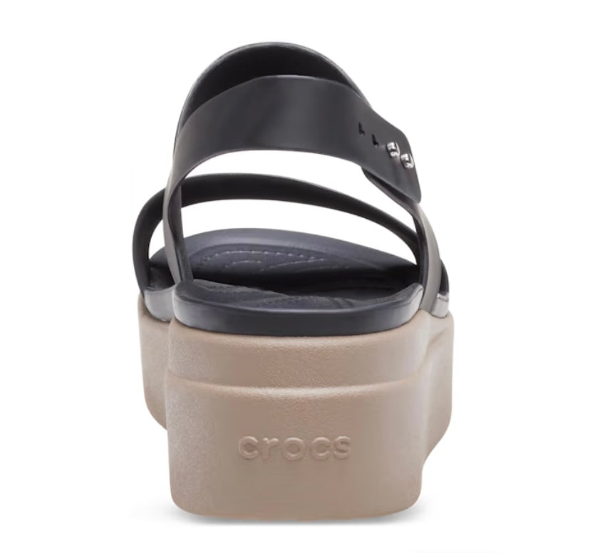 BROOKLYN LOW WEDGE BLACK/MUSHROOM WOMENS