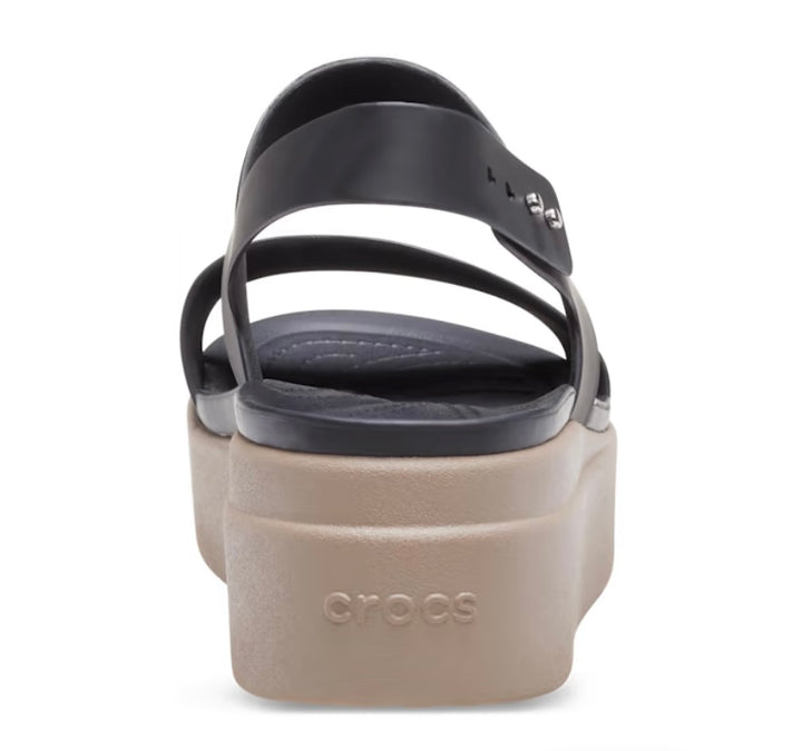 BROOKLYN LOW WEDGE BLACK/MUSHROOM WOMENS