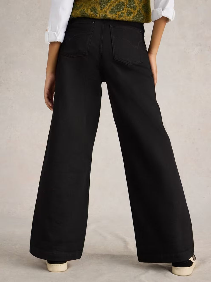 BLACK AYLA WIDE LEG JEAN