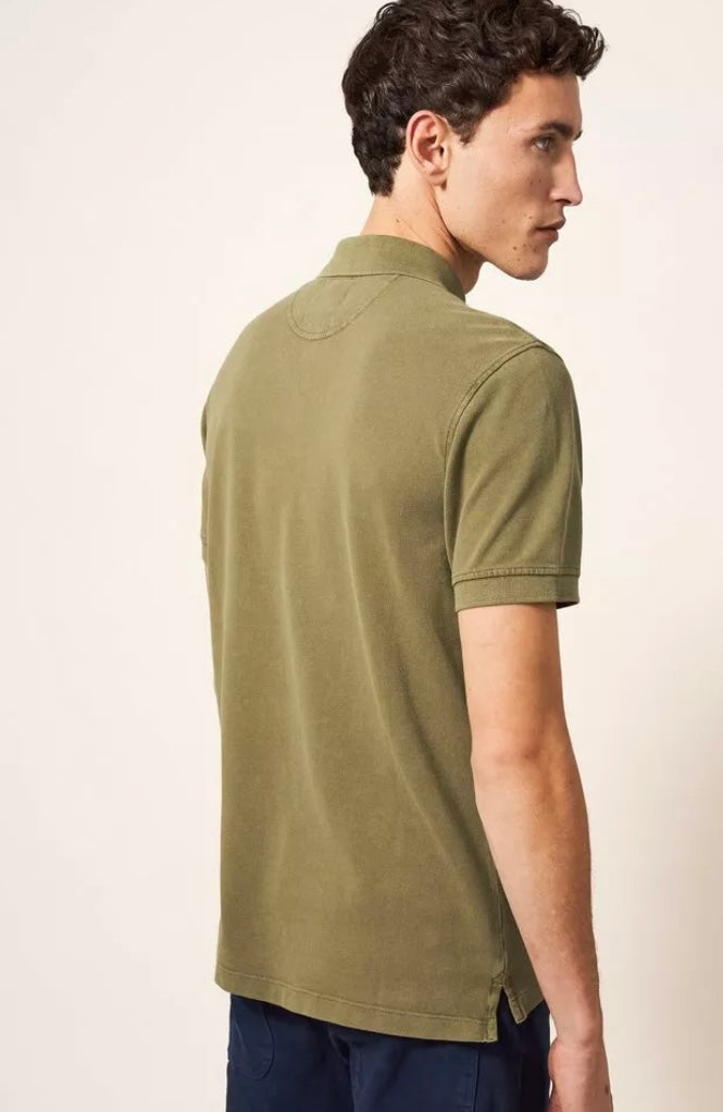 KHAKI GREEN UTILITY POLO TOP