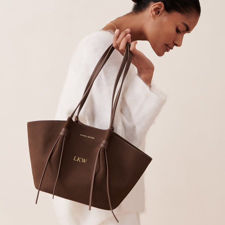 CELINA SMALL SUEDETTE TOTE BAG