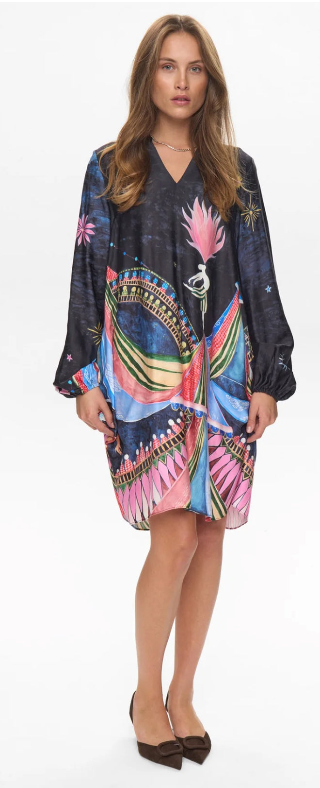 STARLA SHORT DRESS OBSIDIAN