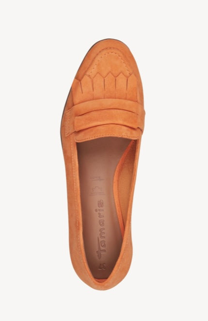 ORANGE LEATHER LOAFER