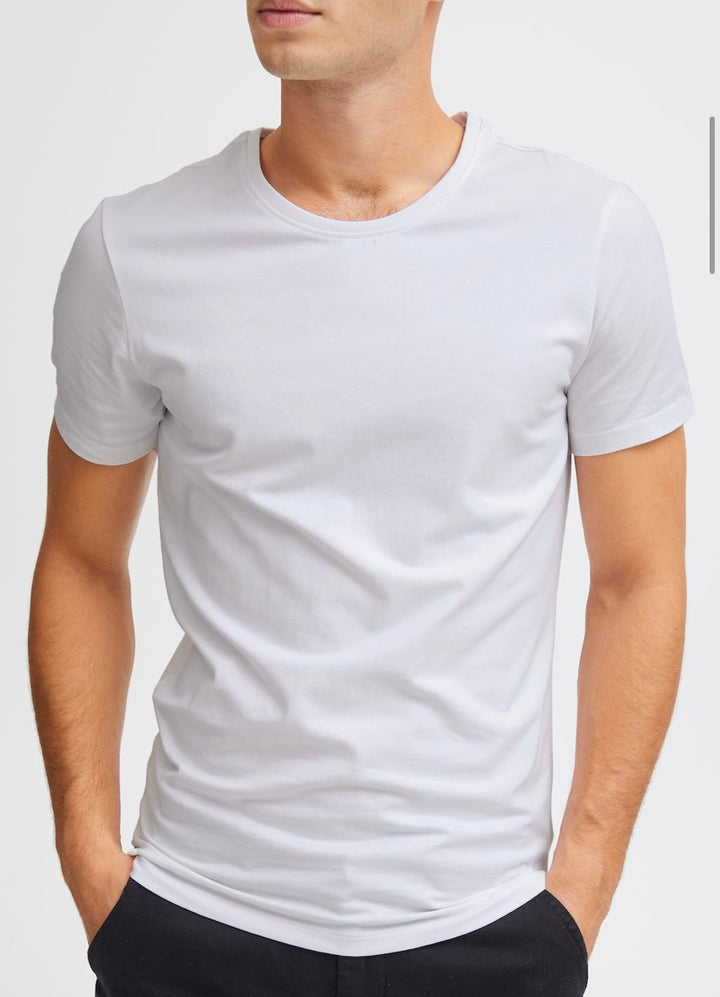 DAVID WHITE CREW NECK T-SHIRT