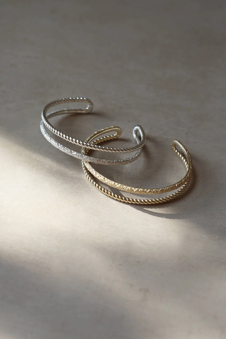 BRAID SILVER BANGLE