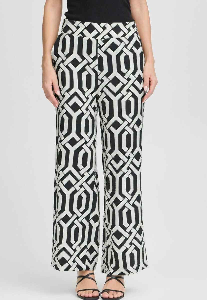 ARIANA TROUSER WHITE WHISPER BLACK