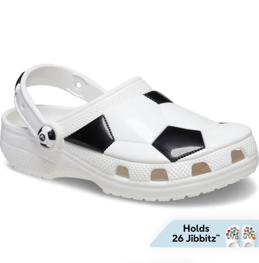 CLASSIC SOCCER BALL CLOG T WHITE/BLACK