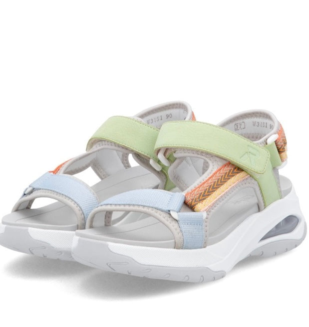 W3151-90 LADIES' SANDALS MULTI ZICK-ZACK-KONSTRUKTION