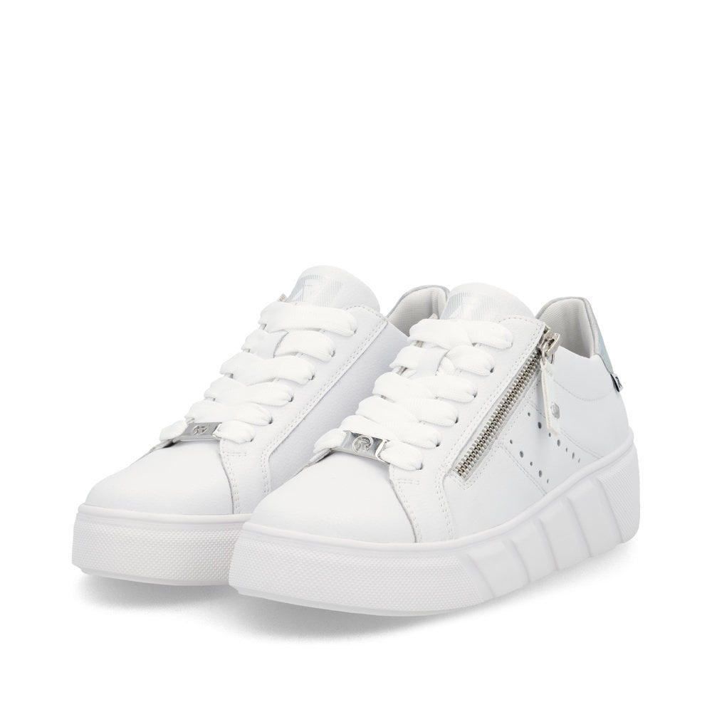 W2605-80 LADIES SHOES WHITE GESTROBELT