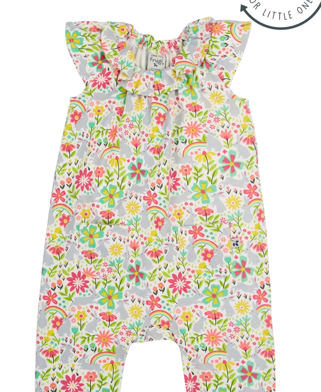 PEONY PLAYSUIT, SOFT WHITE BUNNY BOUNCE