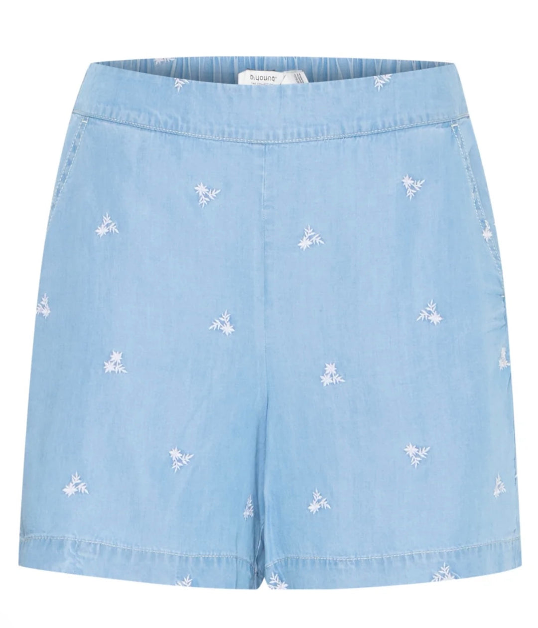 KOSMO SHORTS LIGHT BLUE DENIM FLOWER