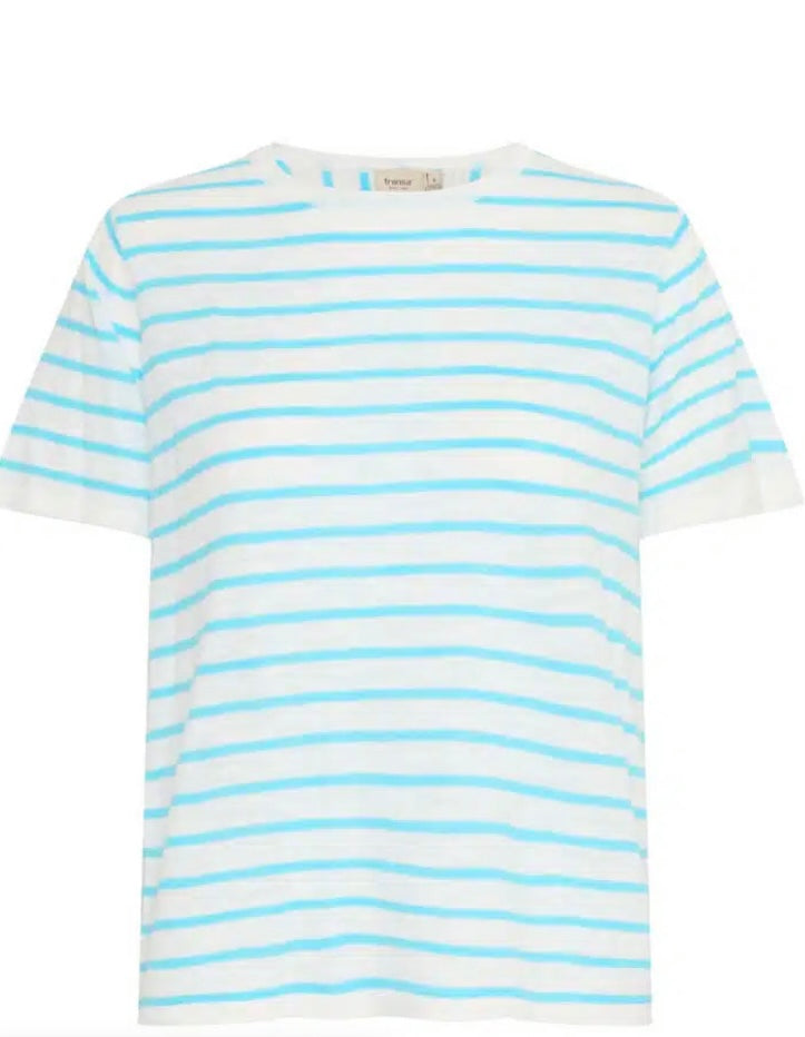 BACHELOR BUTTON MIX STRIPE LEANN PULLOVER