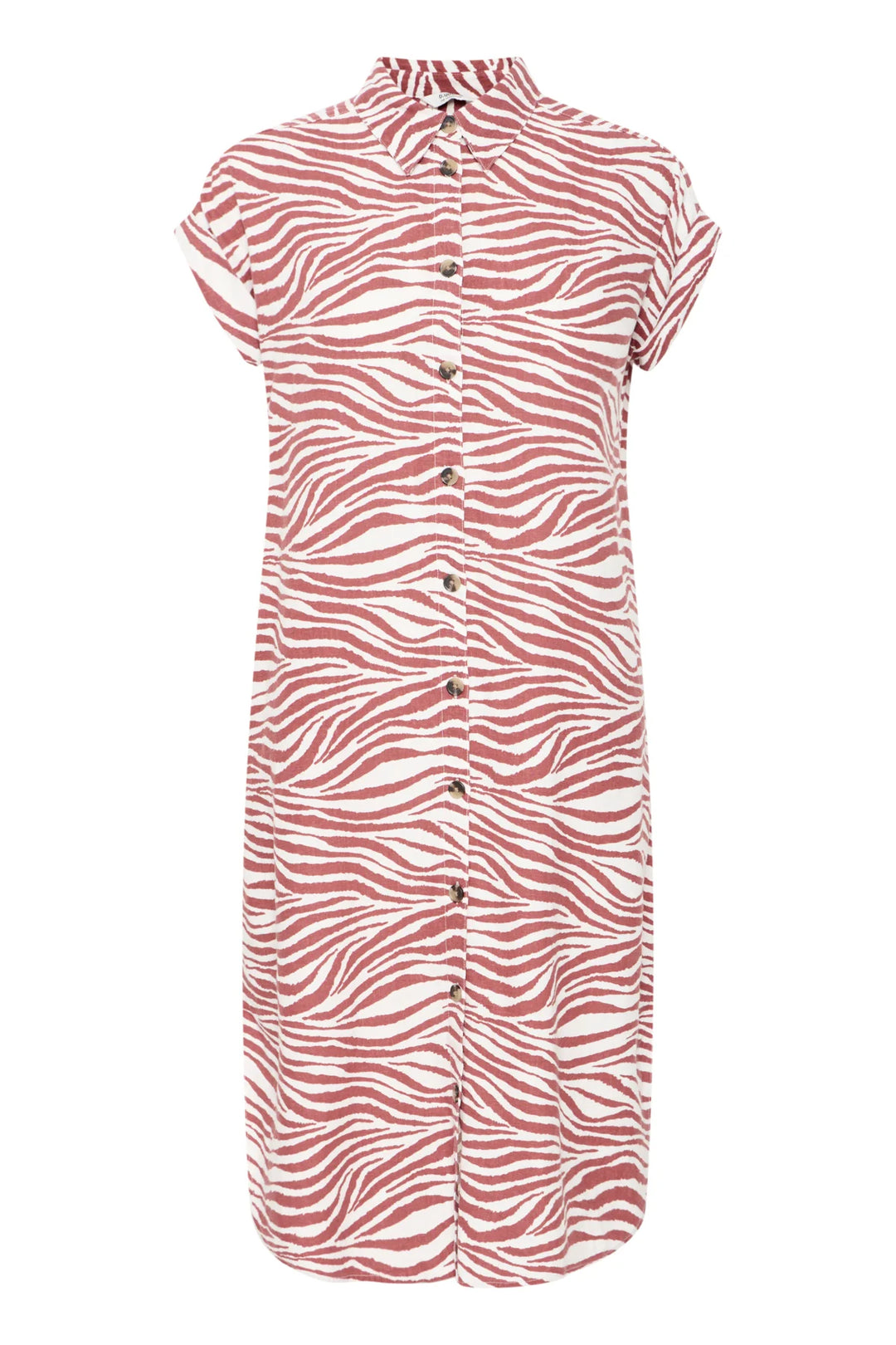 FALAKKA SS SHIRT DRESS ANIMAL LIGHT MAHOGANY MIX