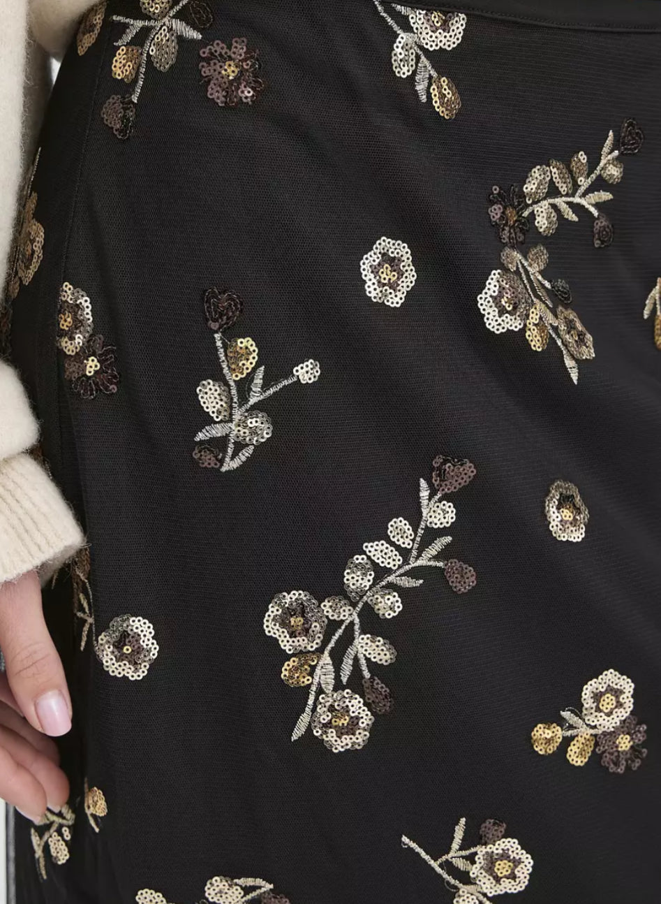 RENAZ PENCIL SKIRT METEORITE AOP