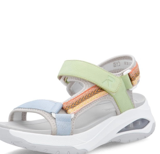 W3151-90 LADIES' SANDALS MULTI ZICK-ZACK-KONSTRUKTION