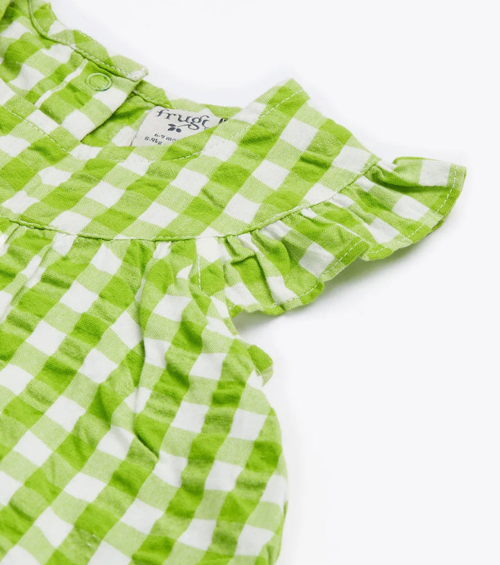 MYRTLE BODY DRESS, MACAW GINGHAM/ DONKEY