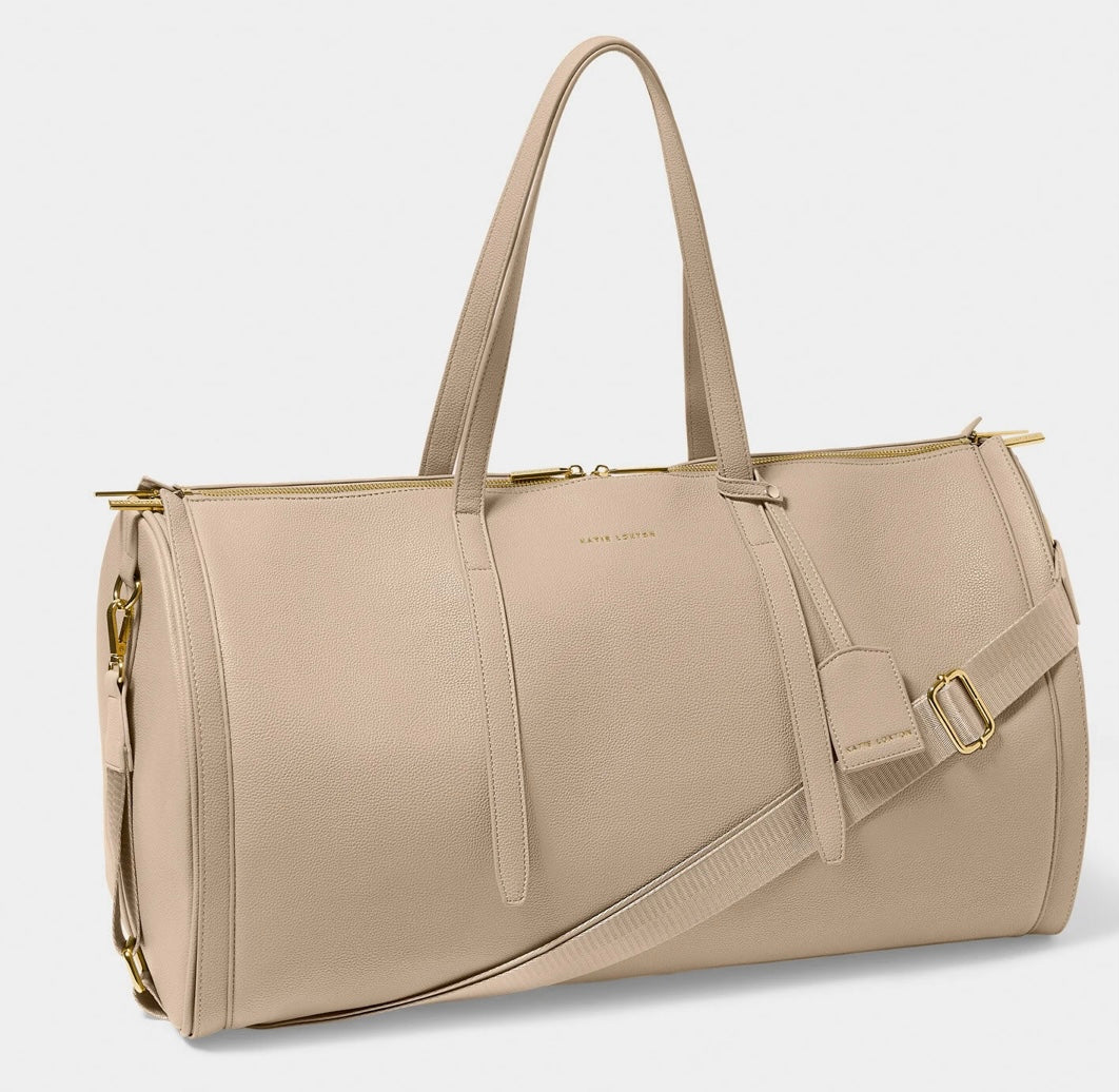 FOLD OUT GARMENT TAUPE WEEKEND BAG