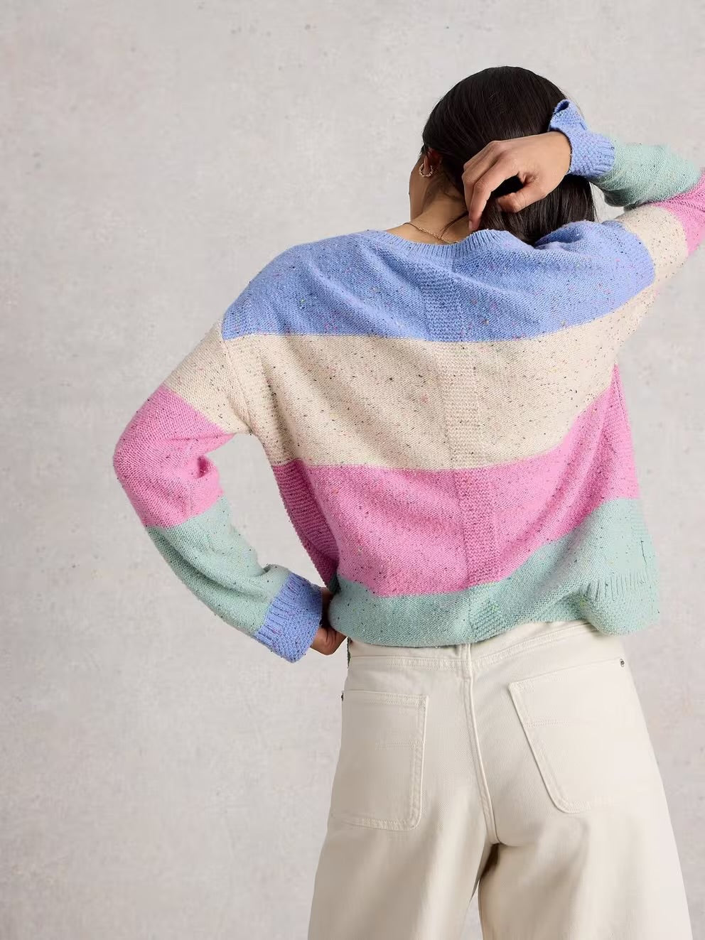 VICTORIA STRIPE JUMPER NAT MLT